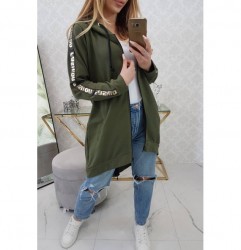 Dámska mikina so zipsom vzadu MI8997 tmavozelená Univerzálna Zelená #6