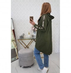 Dámska mikina so zipsom vzadu MI8997 tmavozelená Univerzálna Zelená #7