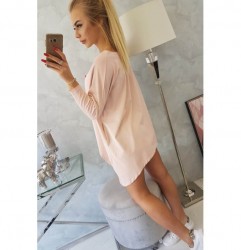 Dámska predĺžená tunika MI8875 pudrovo ružová Univerzálna Pudrová ružová #5