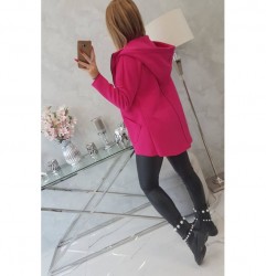 Dámska zateplená mikina s predĺženým chrbtom MI68652 fuchsia Univerzálna Fuchsia #6