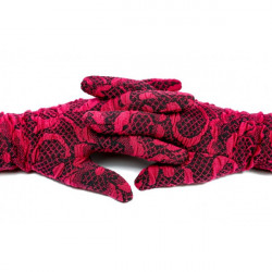 Dámske rukavice Jacquard GJG01 bordové Made in Italy Univerzálna Bordová #1