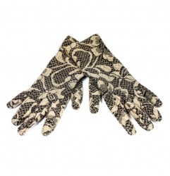 Dámske rukavice Jacquard GJG01 hnedé Made in Italy Univerzálna Hnedá