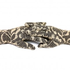Dámske rukavice Jacquard GJG01 hnedé Made in Italy Univerzálna Hnedá #1