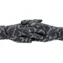 Dámske rukavice Jacquard GJG01 šedé Made in Italy Univerzálna Šedá #1