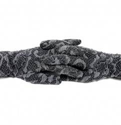 Dámske rukavice Jacquard GJG01 šedé Made in Italy Univerzálna Šedá #1