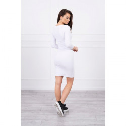 Dámske šaty s výstrihom MI8863 biele Univerzálna Biela #1