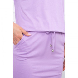 Dámske šaty viazané v páse MI9013 fialové Univerzálna Fialová #3