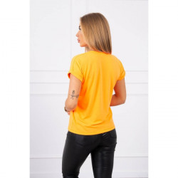 Dámske tričko SHOPPING IS MY CARDIO neónovo oranžové MI65297 Univerzálna Oranžová/neón #1