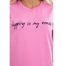 Dámske tričko SHOPPING IS MY CARDIO svetloružové MI65297 Univerzálna Ružová #2