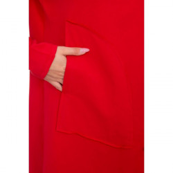 Dámsky kardigán s kapucňou MI8928 červený Univerzálna Červená #3