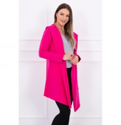 Dámsky kardigán s kapucňou MI8928 fuchsia Univerzálna Fuchsia