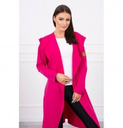 Dámsky kardigán s kapucňou MI9077 fuchsia Univerzálna Fuchsia