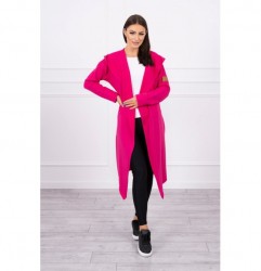 Dámsky kardigán s kapucňou MI9077 fuchsia Univerzálna Fuchsia #1