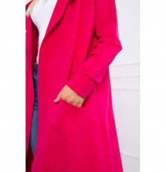 Dámsky kardigán s kapucňou oversize MI0044 fuchsia Univerzálna Fuchsia #4