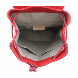 Dámsky kožený batoh 420 červený Made in italy Červená #1