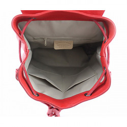 Dámsky kožený batoh 420 tmavohnedý Made in italy, Hnedá #1