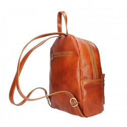 Dámsky kožený batoh 5340 koňakový Made in Italy, Koňak #5