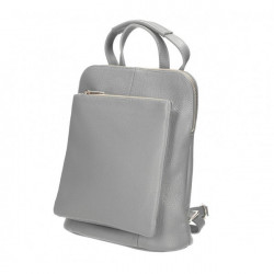Dámsky kožený batoh MI899 šedý Made in Italy Šedá