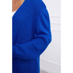 Dámsky sveter dlhý kardigán MI2019-2 azurovo modrý Univerzálna Modrá #3