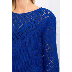 Dámsky sveter MI2019-39 azurovo modrá Univerzálna Modrá #1