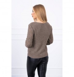 Dámsky sveter MI2019-39 cappuccino Univerzálna  Cappuccino #1