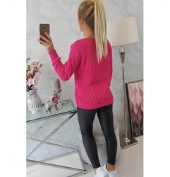 Dámsky sveter MI2019-39 fuchsia Univerzálna Fuchsia #4