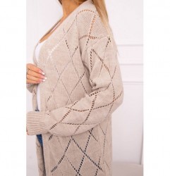 Dámsky sveter s geometrickým vzorom MI2020-4 béžový Univerzálna Béžová #1