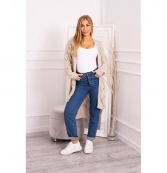 Dámsky sveter s geometrickým vzorom MI2020-4 béžový Univerzálna Béžová #2