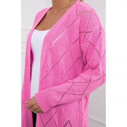 Dámsky sveter s geometrickým vzorom MI2020-4 svetloružový Univerzálna Ružová #3