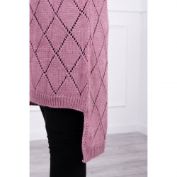 Dámsky sveter s geometrickým vzorom MI2020-4 tmavoružový Univerzálna Ružová #3