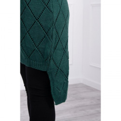 Dámsky sveter s geometrickým vzorom MI2020-4 zelený Univerzálna Zelená #3
