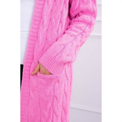 Dámsky sveter s kapucňou a vreckami MI2019-24 svetloružový Univerzálna Ružová #3