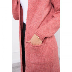 Dámsky sveter s kapucňou MI2020-10 svetloružový Univerzálna Ružová #3