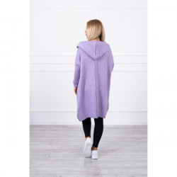 Dámsky sveter s kapucňou MI2020-14 fialový Univerzálna Fialová #1