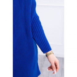 Dámsky sveter s rukávmi typ netopiera MI2019-13 azurovo modrý Univerzálna Modrá #3