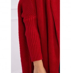 Dámsky sveter s rukávmi typ netopiera MI2019-13 červený Univerzálna Červená #3