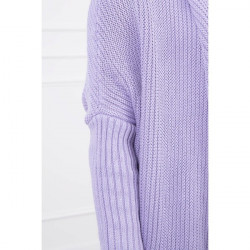 Dámsky sveter s rukávmi typ netopiera MI2019-13 fialový Univerzálna Fialová #3