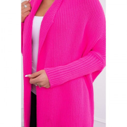 Dámsky sveter s rukávmi typ netopiera MI2019-13 neónovo ružový Univerzálna Ružová/neón #3