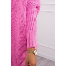 Dámsky sveter s rukávmi typ netopiera MI2019-13 svetloružový Univerzálna Ružová #2