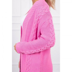 Dámsky sveter s vrkočmi MI2019-1 svetloružový Univerzálna Ružová #3