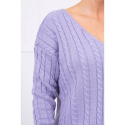 Dámsky sveter s výstrihom 2019-33 fialový Univerzálna Fialová #2