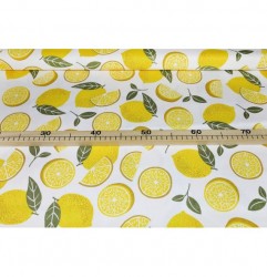 Dekoračná bavlnená látka Citróny, š. 140 cm Viacfarebná Šírka 140 cm #1