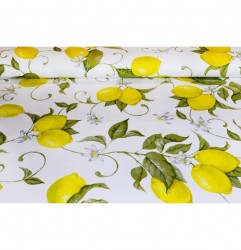 Dekoračná látka Bavlna Panama Citróny, šírka 140 cm Žltá #4