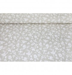 Dekoračná látka mini biele kvety na béžovom, š. 140 cm Viacfarebná Šírka 140 cm