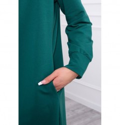 Dlhý kardigán s kapucňou LOVE MI9113 zelený Univerzálna Zelená #5