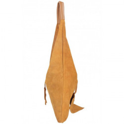Fialová kožená kabelka na rameno v úprave semiš 184 Fialová #4