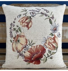 Gobelínová obliečka na vankúš 42x42 cm Chenille 1298 RK Viacfarebná 42x42 cm