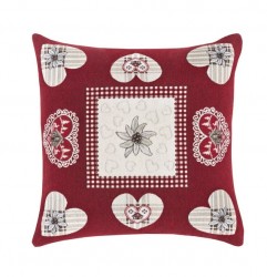 Gobelínová obliečka na vankúš 42x42 cm Chenille IT026 Červená 42x42 cm #1