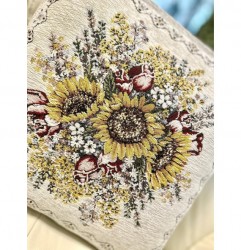 Gobelínová obliečka na vankúš Slnečnica Chenille IT101 Viacfarebná 40x60 cm #3