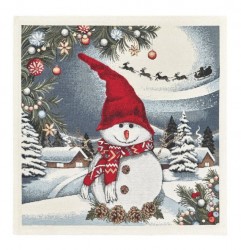 Gobelinová obliečka na vankúš Snehuliak 42x42 cm Chenille IT07 Viacfarebná 42x42 cm #2